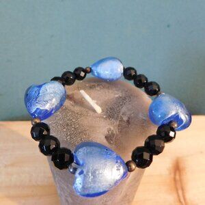 Ladies Blue Murano Glass Bracelet